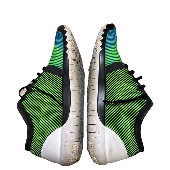 Nike Free Trainer 3.0 V4 Running Shoe Black Green White 749361-034 Men's Size 9 - Picture 4 of 10